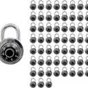Combination Locker Lock, 60 Pack, Digital Combination Padlock for Toolbox, School and Gym Locker, Employee and Case, Black
