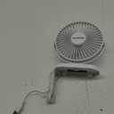 Gaiatop USB Desk Fan, 3 Speeds Strong Airflow, 5.5 Inch Portable 90 Rotate Quiet Cooling, Small Personal Table Fans for Bedroom Home Office Travel White