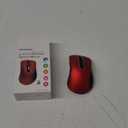 memzuoix 2.4G Wireless Mouse, 1400 DPI Mobile Optical Cordless Mouse with USB Receiver, Portable Computer Mice for Laptop, PC, Desktop, MacBook, 5 Buttons, Red