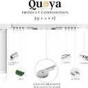 Quoya QL600 Smart Electric Curtain Track, Motorized Motor, Adjustable Track Length, Compatible with Alexa, Google, Siri, Apple Watch (QL600, up to 196 inches (5m))