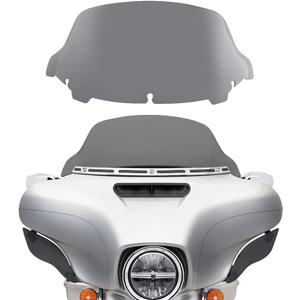WYNMOTO 10.5" Smoke Wave Windshield Windscreen Wind Splitter Compatible for 2014-2024 Harley Davidson Touring Street Glide Electra Glide 2014 2015 2016 2017 2018 2019 2020 2021 2022 2023