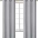 BGment Room Darkening Curtains 63 Inches Long - Grommet Thermal Insulated Drapes Window Treatment Curtains for Bedroom, 2 Panels, 42 x 63 Inch, Light Grey