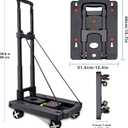 Car Seat Dolly for Airport - CarSeat Roller Cart Wheels for Airplane - Car Seat Travel Cart Carrier with Straps Foldable Luggage Trolley Folding Hand Truck (Black)