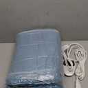 Electric Blanket Queen Size Single Control - Soft Double Sided Sherpa Heated Blanket with 6 Fast Heating Levels & 10 hrs Timer Settings, Washable & Overheat Protection for Bed, Blue (84"X90")