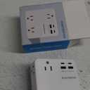 Multi Plug Outlet Extender with USB, Amerisense Wall Charger with 6 AC Outlets & 4 USB Ports (2 Type-C & 2 Type A Ports), 3-Sided Power Strip Multiple Outlets for Home, Kitchen, Office, Cruise Ship