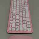 Wireless Keyboard and Mouse Combo, Compact Quiet Wireless Keyboard and Mouse Set 2.4G Ultra-Thin Sleek Design for Windows, Computer, Desktop, PC, Notebook, Laptop (Pink)