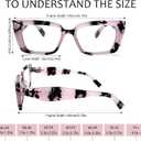 Stylish Blue Light Blocking Reading Glasses for Women 3 Pack with Spring Hinge, Multiple Strengths (3 Mix Color-2)