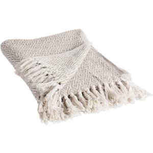 DII Rustic Farmhouse Double Diamond Woven Throw, 50x60, Stone DII Rustic Farmhouse Double Diamond Woven Throw, 50x60, Stone