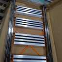 8 Step Ladder, Folding Ladder with Wide Anti-Slip Pedal, Sturdy Steel Step Stool, Convenient Handrail, Lightweight, Portable for Home, Kitchen, Garage