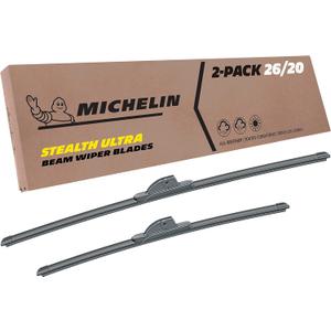 Michelin 19-2620SUBA Stealth Ultra Twin Pack 26 &20 inch Wiper Blade Fits Select Toyota, Dodge, Chrysler, ford, Volvo, BMW, Acura, Lincoln, Lexus, Hyundai, Model Years (2 Pack)