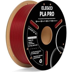 ELEGOO PLA PRO Filament 1.75mm Burgundy Red 1KG, 30-250mm/s Printing Speed Improved Rigidity 3D Printer Filament Dimensional Accuracy +/- 0.02mm, 1kg Spool (2.2lbs) Red