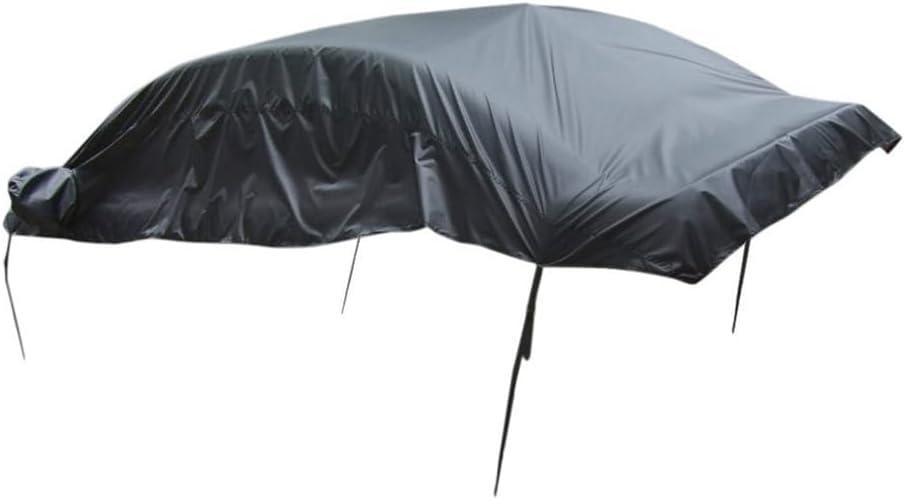 Car Cover Protector Waterproof Car Half Body Sun Shade Cover Shield Snow Dust Protector - Size XL (Black)