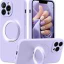 MCFANCE Magnetic Stand Case for iPhone 13 Pro | Compatible with MagSafe, Shockproof, Anti-Scratch Lining | Slim Fit (6.1" 2021) Lightpurple