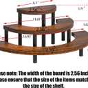 3-Tier Wooden Display Risers, Rustic Cupcake Stand, Perfume Organizer, Dessert Table Display Set for Party & Home Decor (Brown)