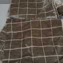 MIULEE Decorative Chenille Check Euro Shams Throw Pillow Covers Vintage Plaid Couch Pillows 24x24 Inch Set of 2 Neutral Boho Cushion Covers Modern Spring Decor for Sofa Bed Living Room Taupe Grey