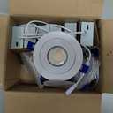 Adetu 4 inch 5CCT Gimbal Led Recessed Lights, 360+90 Adjustable Directional Recessed Lighting, 2700K/3000K/3500K/4000K/5000K Dimmable Retrofit Eyeball Can Lights with Jbox, ETL(White, 6 Pack)