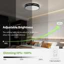 Modern Dimmable Ceiling Light Fixture,5CCT in One LED Flush Mount Kitchen Lights,Round Close to Ceiling Lamp for Bedroom Living Room Hallway Entryway Laundry Room Bathroom(Black,15.75 in,ETL Listed)