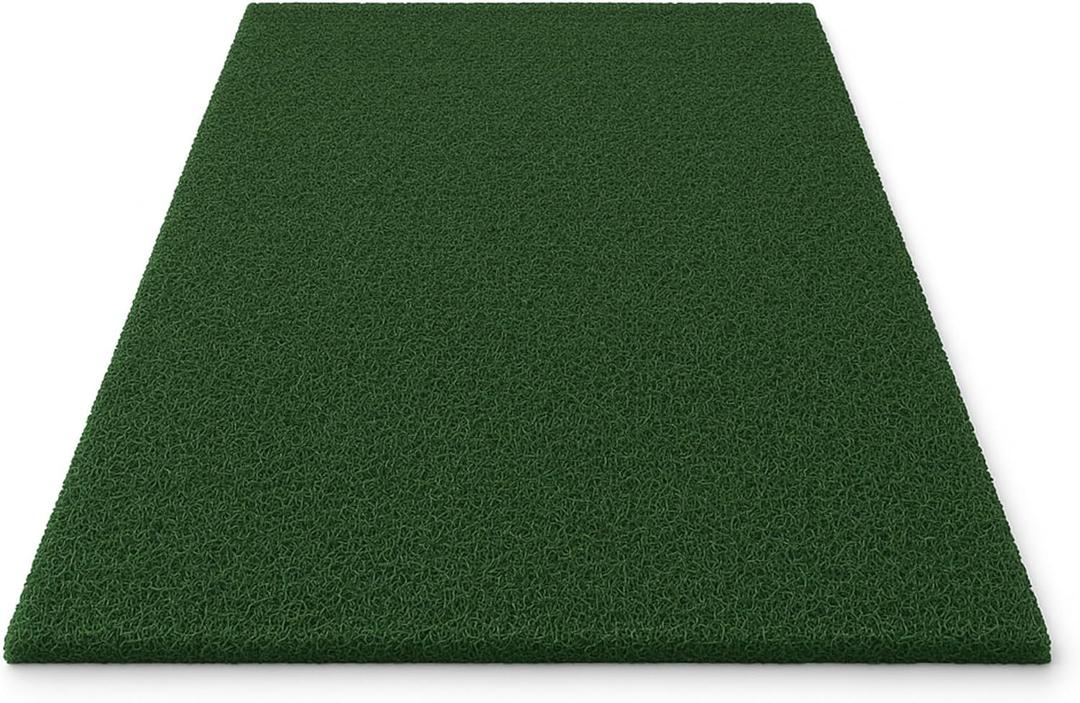 FloorTags Vinyl Mesh Entry Mat 4 x 16  Green Heavy-Duty Open-Back Mat with Scraper Design for Cleaner, Drier Entrances | Indoor/Outdoor Drainage