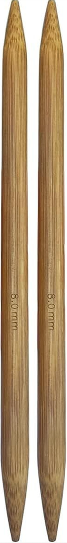 Mdoker Bamboo Double Pointed Knitting Needles Carbonized Bamboo Knitting Needle 7.9 inch(20cm) Length for Handmade Creative DIY Knitting Yarn Projects,Size US 11(8mm)