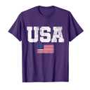 USA Men Women Patriotic American US Flag July 4th T-Shirt, L