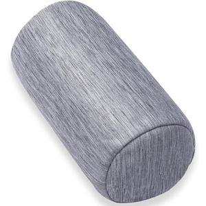 1 MIDDLE ONE Round Cylinder Bolster Pillow with Removable Cooling Cover, Tube Roll Cervical Pillow for Head, Neck, Back and Legs Support, 13"x 6", Grey