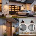 EDISHINE 2 Pack Gooseneck Barn Light, 8IN Outdoor Wall Light Fixture, Farmhouse Outside Wall Sconce, Brown Wall Mount Lantern for Porch, Entryway, Garage