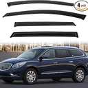 4pcs Out-Channel Smoke Tint Rain Guard Compatible with Compatible with 2009-2017 Enclave Tape-On Vent Deflector Window Visors Car Accessories