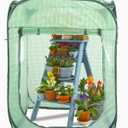 Porayhut Pop Up Greenhouse Tent,Portable X-Large Walk-in Flower House ,Indoor Outdoor Gardening Plant Sunshine Room with PE Mesh Cloth Cover for Protecting Plant from Cold Frost & Birds
