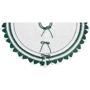 Christmas Tree Skirt, Knitting Christmas Tree Skirt Trees Ground Cover 71cm with Button Fastening for Seasonal Holiday Festival Decors