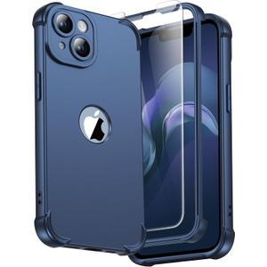 ORETECH for iPhone 14 Case, with [2 x Screen Protectors] [15 Ft Military Grade Drop Test] [Camera Protection] 360 Shockproof Slim Thin Phone Case for iPhone 14 Cover 6.1" -Blue