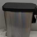 Glad Slim Trash Can with Clorox Odor Protection - Narrow Kitchen Garbage Bin with Soft Close Lid, Step On Foot Pedal and Waste Bag Roll Holder, Stainless Steel, 12 Gallon/45 Liter