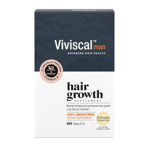 Viviscal Men's Hair Growth Supplements for Thicker Fuller Hair, Clinically Proven Collagen Complex, 60 Tablets 1 Month Supply (2.46 Ounce (Pack of 1))
