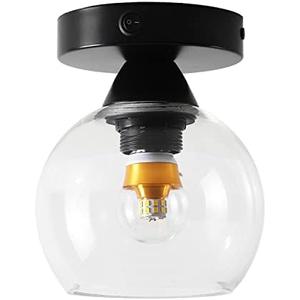 Decorative 12V LED Pendent Dining-Room Lamp, 12Volts Dome Light with On&Off Switch, Clear Sphere Glass Lens, Interior Light for RV, Motorhome, Camper