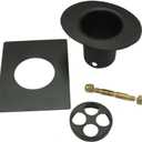 Monarch Aluminum 3-Piece Rain Chain Installation Kit Black Power Coated