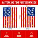 12 x 18 Double Sided American Garden Flag with Lights- Solar LED Burlap US Flag, Luminable Yard Garden Flag for Patio Lawn Outside Outdoor Decorative