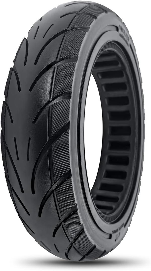SYACHI 10x2.125 Scooter Tires [Slot 43mm] 10x2.125 Honeycomb Solid Tires No Inflation, Puncture-Resistant Heavy Duty Replacement Wheels for Segway Ninebot F20, F25, F30, F40, D28U1 Pack