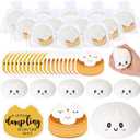 HyDren 20 Sets Christmas Squeezing Dumpling Baby Shower Favors 3.15 Inch Stress Ball Toy with New Baby Card a Little Dumpling is on The Way Gender Reveal Party Return Gifts for Guest Adult Birthday