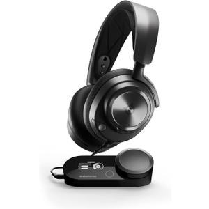 SteelSeries Arctis Nova Pro Multi-System Gaming Headset - Premium Drivers - Hi-Res Spatial Audio - GameDAC Gen 2 - ESS Quad-DAC - ClearCast Mic - PC, PS5, PS4, Switch (Wired, Black)