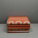 Beeiva Waterproof Outdoor Rug, 6x9 Plastic Outdoor Rug for Patio, Reversible Non Shedding RV Outdoor Mat for Deck, Balcony, Backyard, Porch, Camping, Picnic - Orange (Orange/White (Striped))