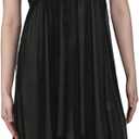 Tianeraus Women Lace Nightgown Sexy Spaghetti Strap Cami Sleeveless Chemise Sleepwear Sleep Dress whit Bra (Black, M(160/ 84A))