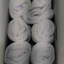 Lapulas Athletic Running Ankle Socks, Low Cut Cushioned Anti-Blister Tab Sports Socks Men Women, 6Pairs (Large, White)