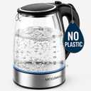 MEGAWISE Electric Kettle 1.8L, High Power Fast Boiling Hot Water Boiler, Auto Shut-Off, BPA-Free Food-Grade Material, Tea Kettle for Kitchen Home Office Coffee Tea (1.9 Quarts, Black)
