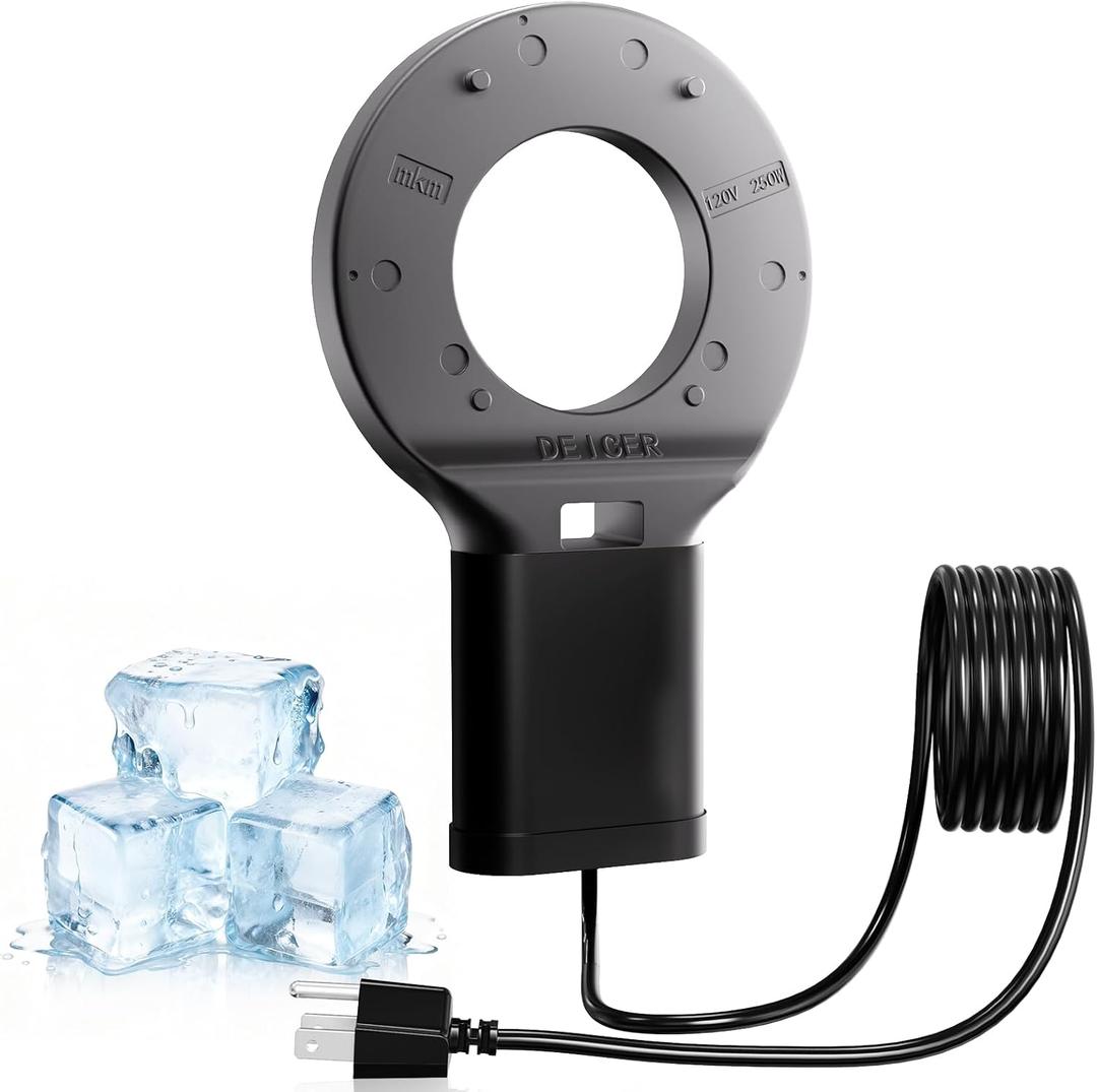 250W Utility De-Icer Submergible Cast Aluminum Chicken Water Heater for Livestock Tank Heater Bird Bath Heater in Winter