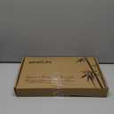 Bamboo Cutting Board for Kitchen, Wooden Cutting Board 3-Piece Set with Non-Slip Mat Deep Juice Groove and Built-In Handles, Wood Cutting Board for Meat Vegetables Fruit Ideal Gift for the Home (Carbonized brown)