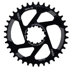 YBEKI Narrow-Wide Chainring 30T-38T - CNC 7075-T6 Aluminum MTB Chainwheel for SRAM GXP/XX1/X01 (3mm/6mm Offset) | Eagle Tooth Design | Ultra-Light 60-80g | Hard Anodized Black