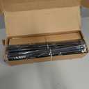 5/8” Diameter Curtain Rods 30-90 Inch, for 30-84 Inch Windows, Adjustable Splicing Black Curtain Rods for Windows with Brackets, Window Rod Long Small Curtains Rod, 4 Pack