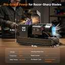 Lawn Mower Blade Sharpener, 1HP 750W Lawnmower Blade Grinder with 9-inch Ceramic Grinding Wheel, Powerful Bench Mower Sharpening Machine for High/Low Lift Blades, Gator Blades, Flat Blades