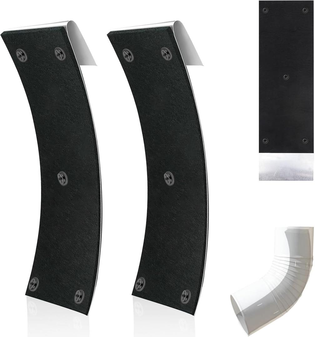Gutter Noise Dampener- 2 Pcs3.54 X 11.81in Insert Adjustable Downspout Drip Silencer for Outdoor Sound Reducer.