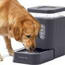 Gardner Pet 1.7 Gallon Automatic Dog Water Bowl Dispenser 6.5L Gravity Water Feeder with Stainless Steel Bowl & Maifan Stone Filter, BPA-Free for for Cats and Dogs (Grey, 1.7 Gallon)
