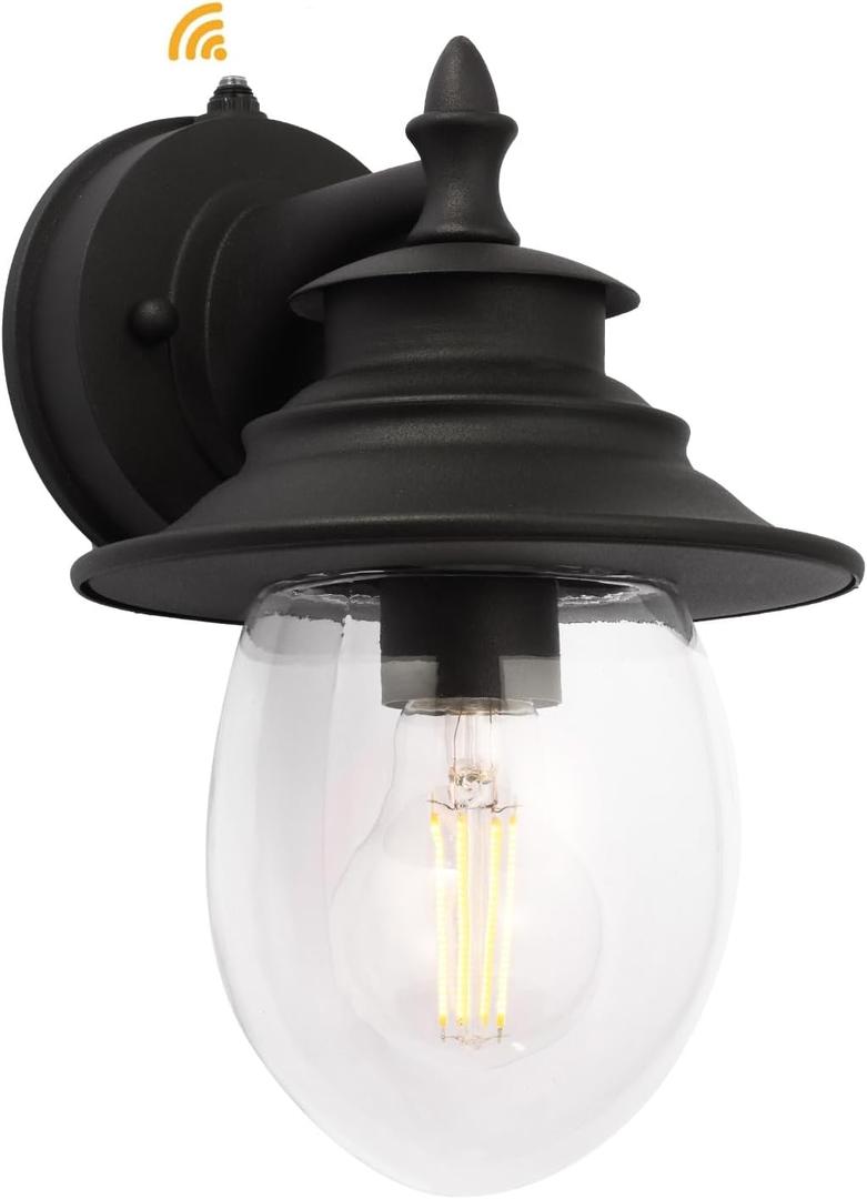 Kalium Outdoor Porch Light Fixtures, Upgrade Dusk to Dawn Sconce Lighting Exterior Wall Sconce Decor for Front Door House